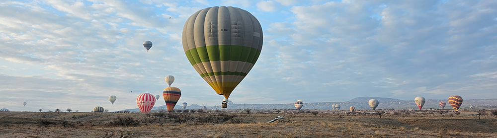 kapadokya balon manzarası